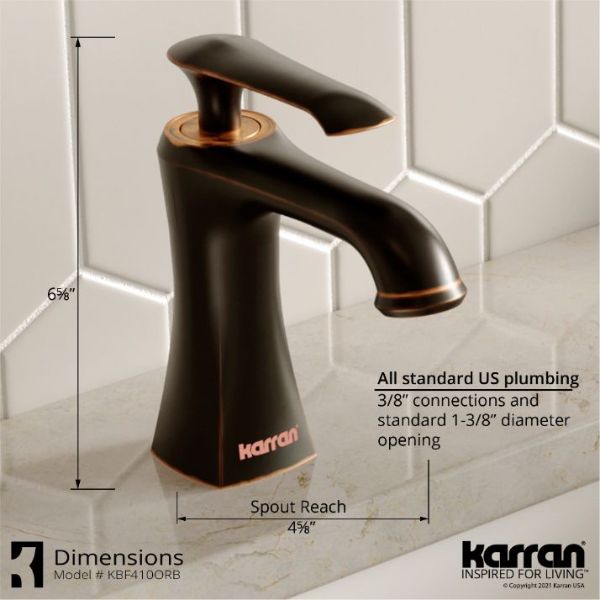 Woodburn Single Hole Single Handle Bathroom Faucet with Matching Pop-Up Drain In Oil-Rubbed Bronze