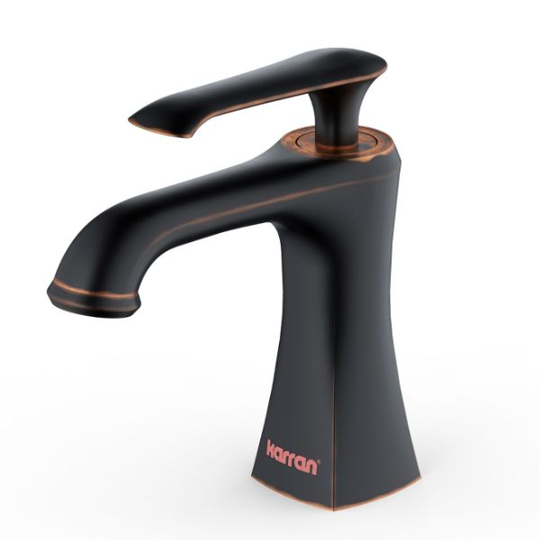 Woodburn Single Hole Single Handle Bathroom Faucet with Matching Pop-Up Drain In Oil-Rubbed Bronze