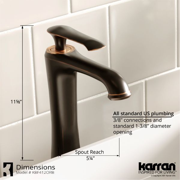 Woodburn Single Hole Single Handle Bathroom Faucet with Matching Pop-Up Drain In Oil-Rubbed Bronze