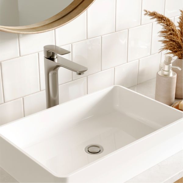 Kayes Single Hole Single Handle Bathroom Faucet with Matcing Pop-up Drain In Stainless Steel