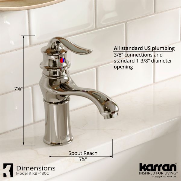 Dartford Single Hole Single Handle Bathroom Faucet with Matching Pop-up Drain In Chrome