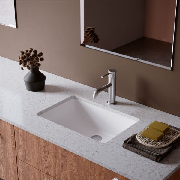 Tryst Single Hole Single Handle Bathroom Faucet with Matching Pop-up Drain In Stainless Steel