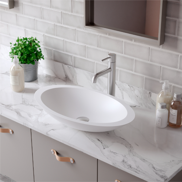 Tryst Single Hole Single Handle Bathroom Faucet with Matching Pop-up Drain In Stainless Steel