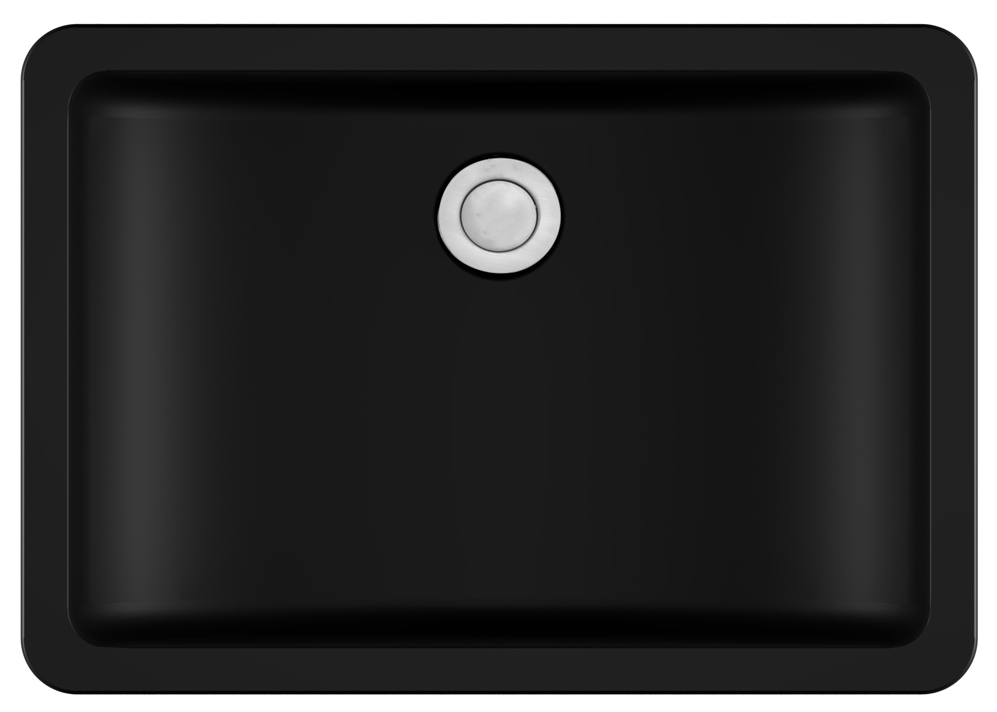 20" Seamless Undermount Quartz Composite Bathroom Sink In Black