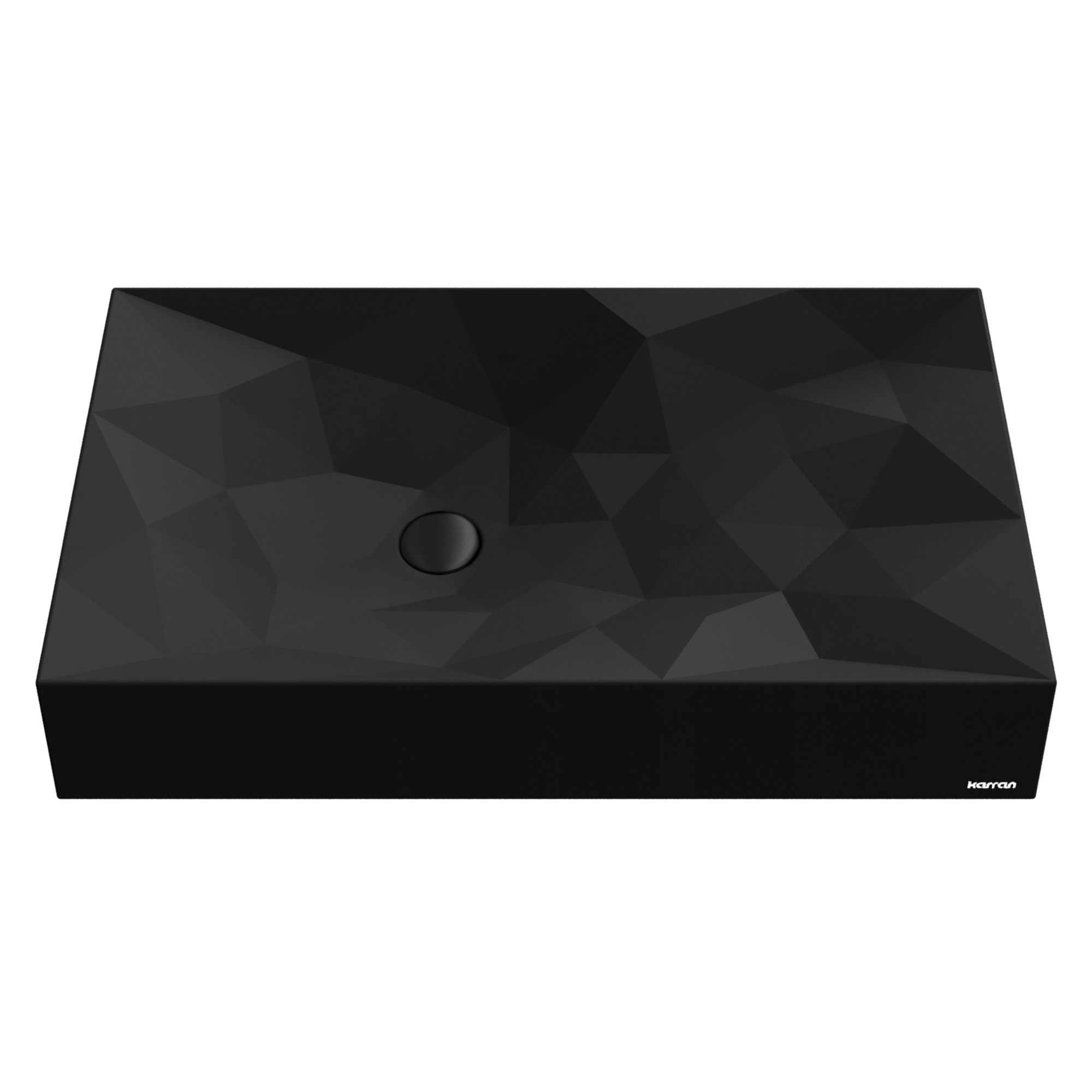 28-1/8" Vessel Quartz Composite Bathroom Sink In Black