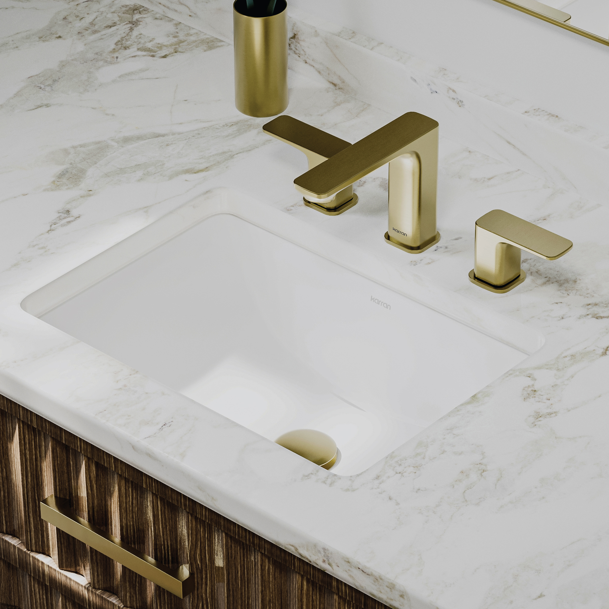 Valera 18" Rectangular Undermount Vitreous China Bathroom Sink In White