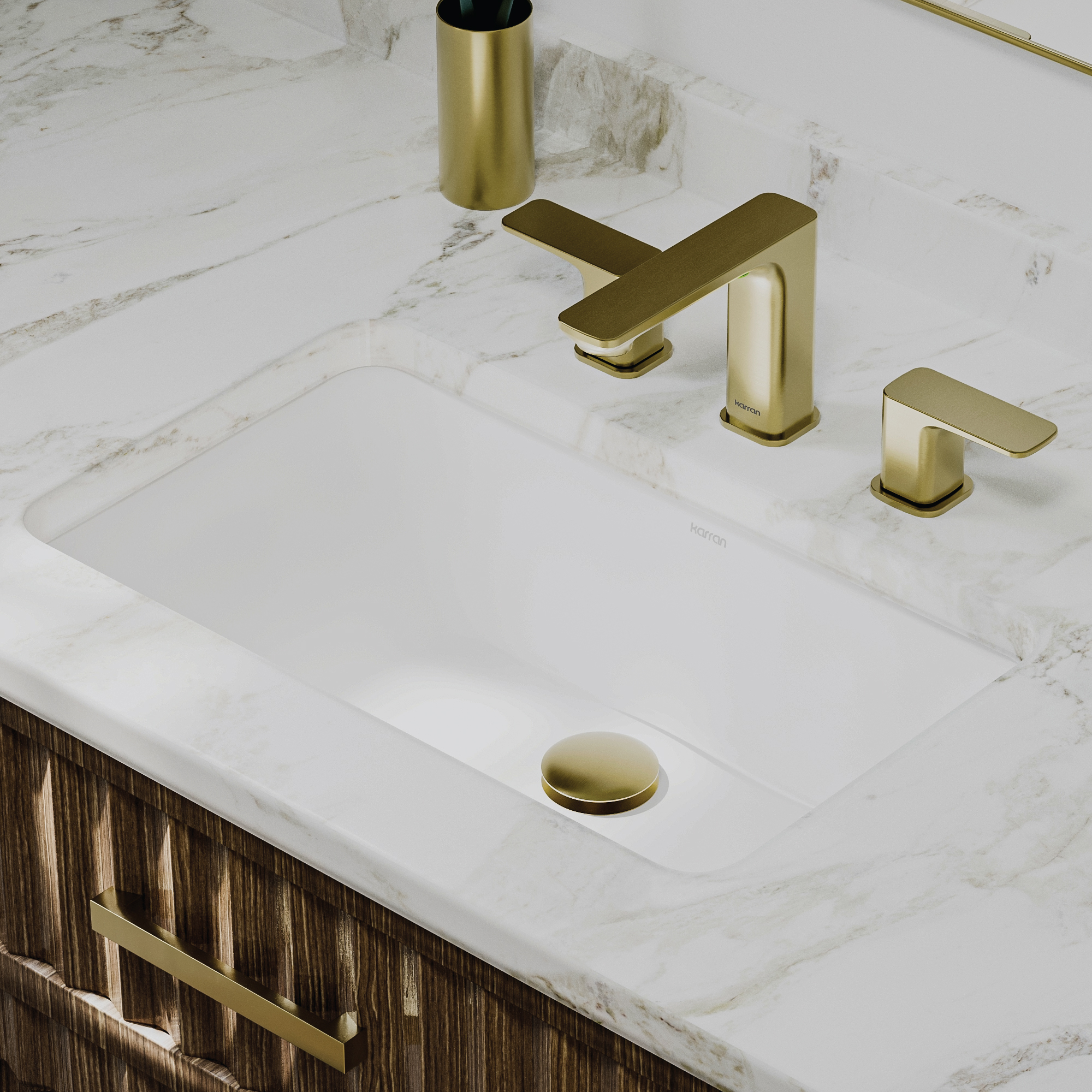 Valera 21" Rectangular Undermount Vitreous China Bathroom Sink In White