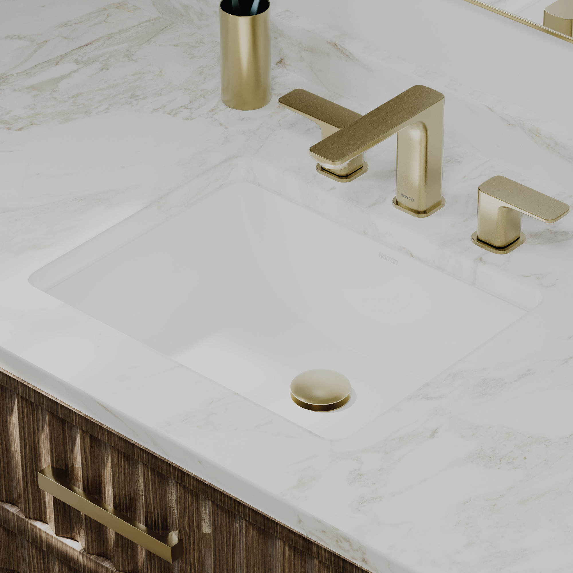 Valera 18" Rectangular Undermount Vitreous China Bathroom Sink In White
