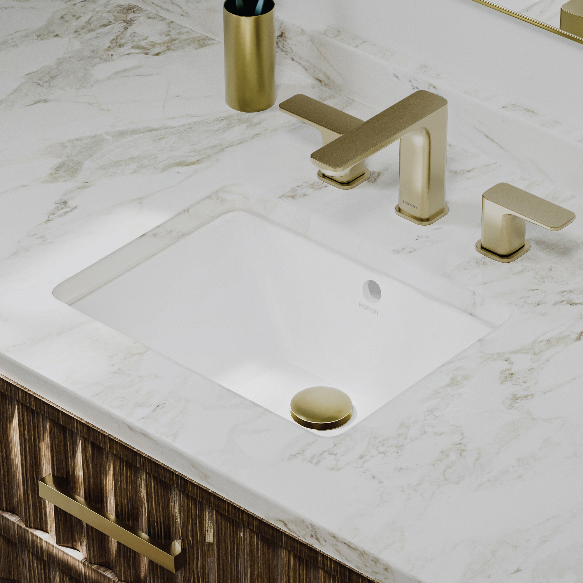 Valera 17" Rectangular Undermount Vitreous China Bathroom Sink In White