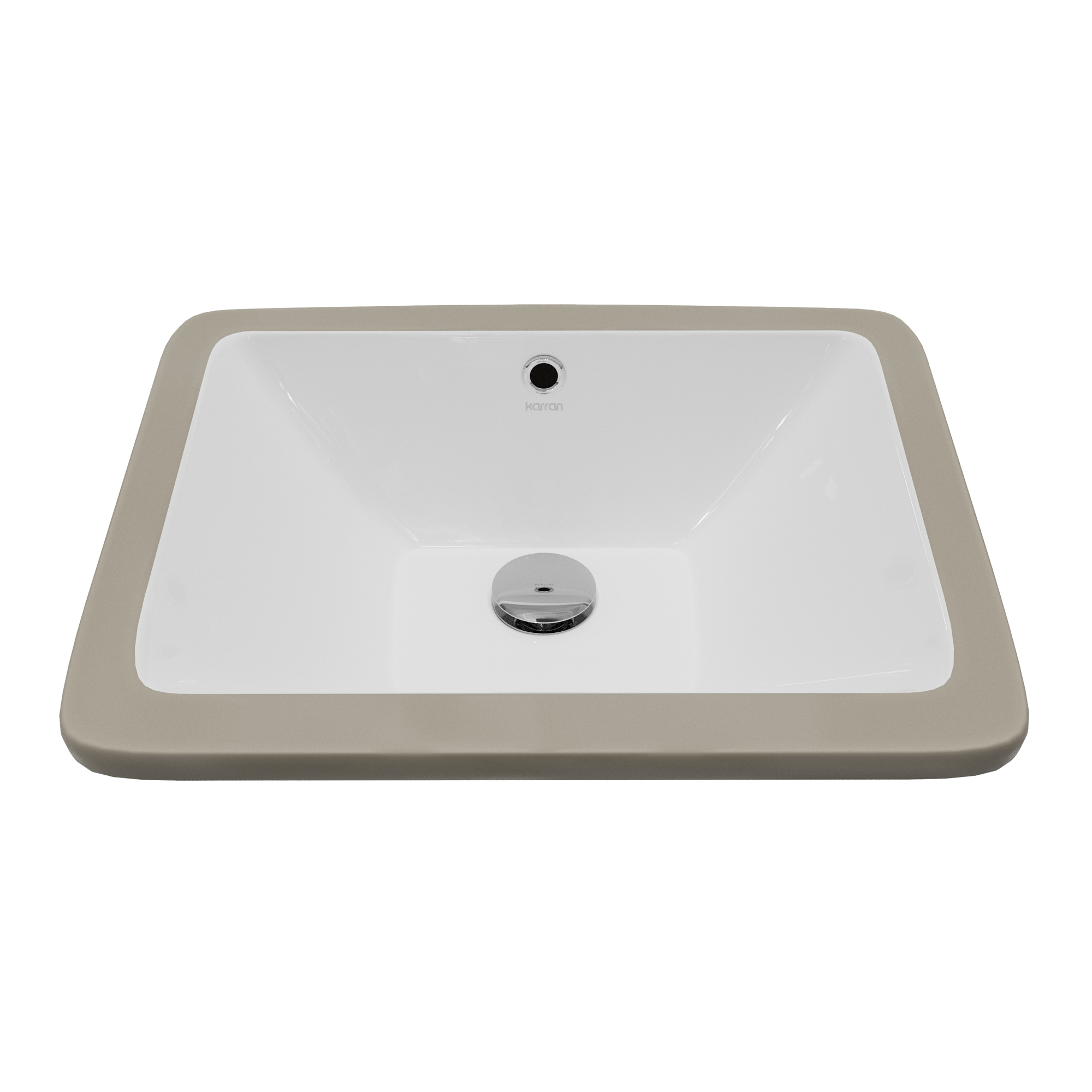 Valera 17" Rectangular Undermount Vitreous China Bathroom Sink In White