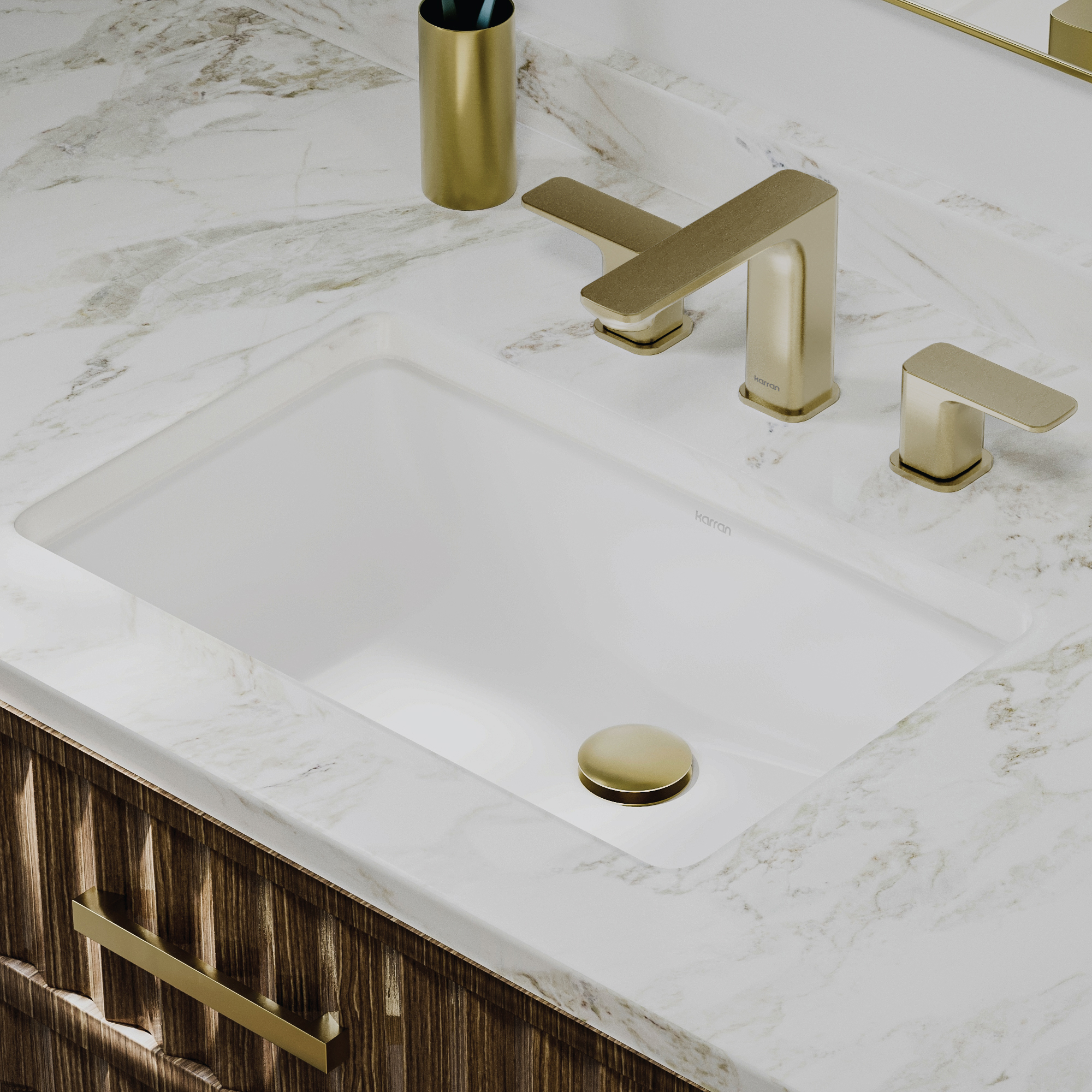 Valera 21" Rectangular Undermount Vitreous China Bathroom Sink In White