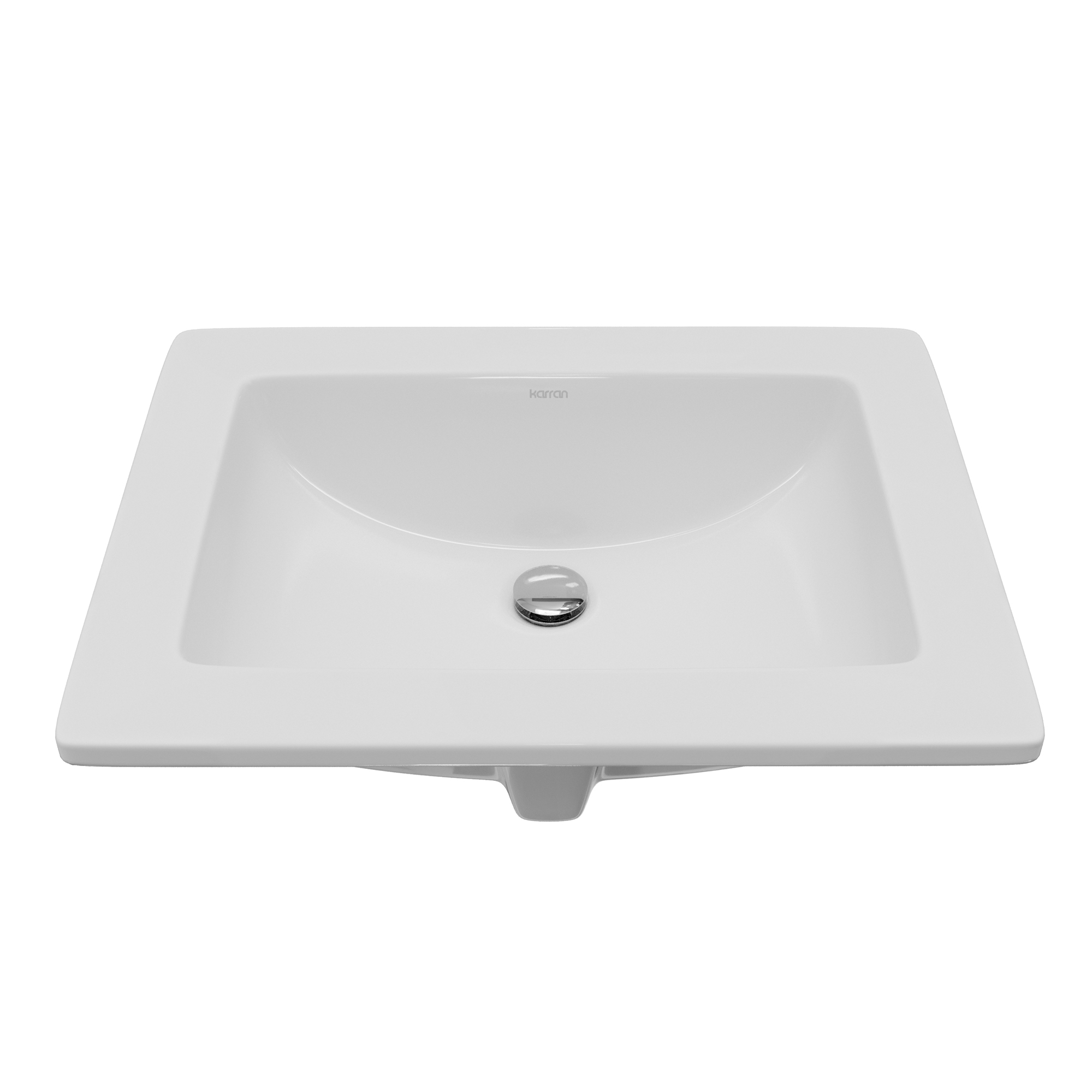 Valera 23" Rectangular Top Mount Vitreous China Bathroom Sink In White