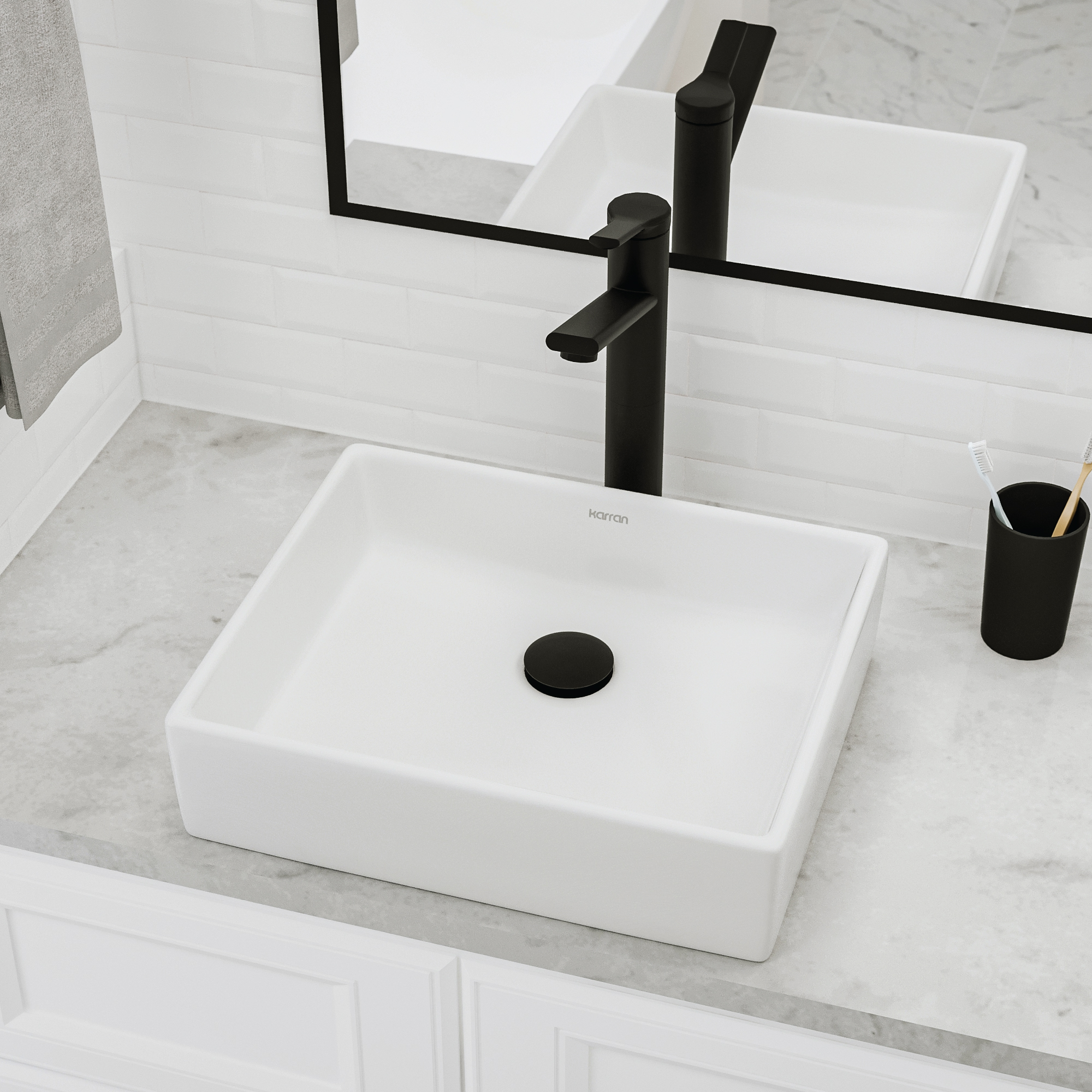 15" Vessel Vitreous China Bathroom Sink In White