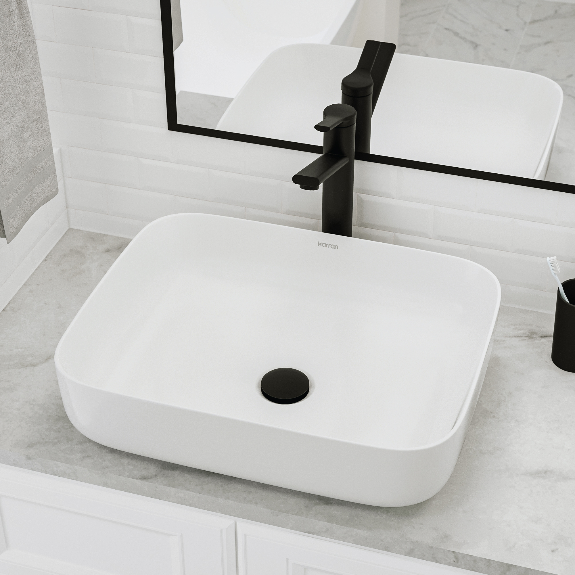 20" Vessel Vitreous China Bathroom Sink In White