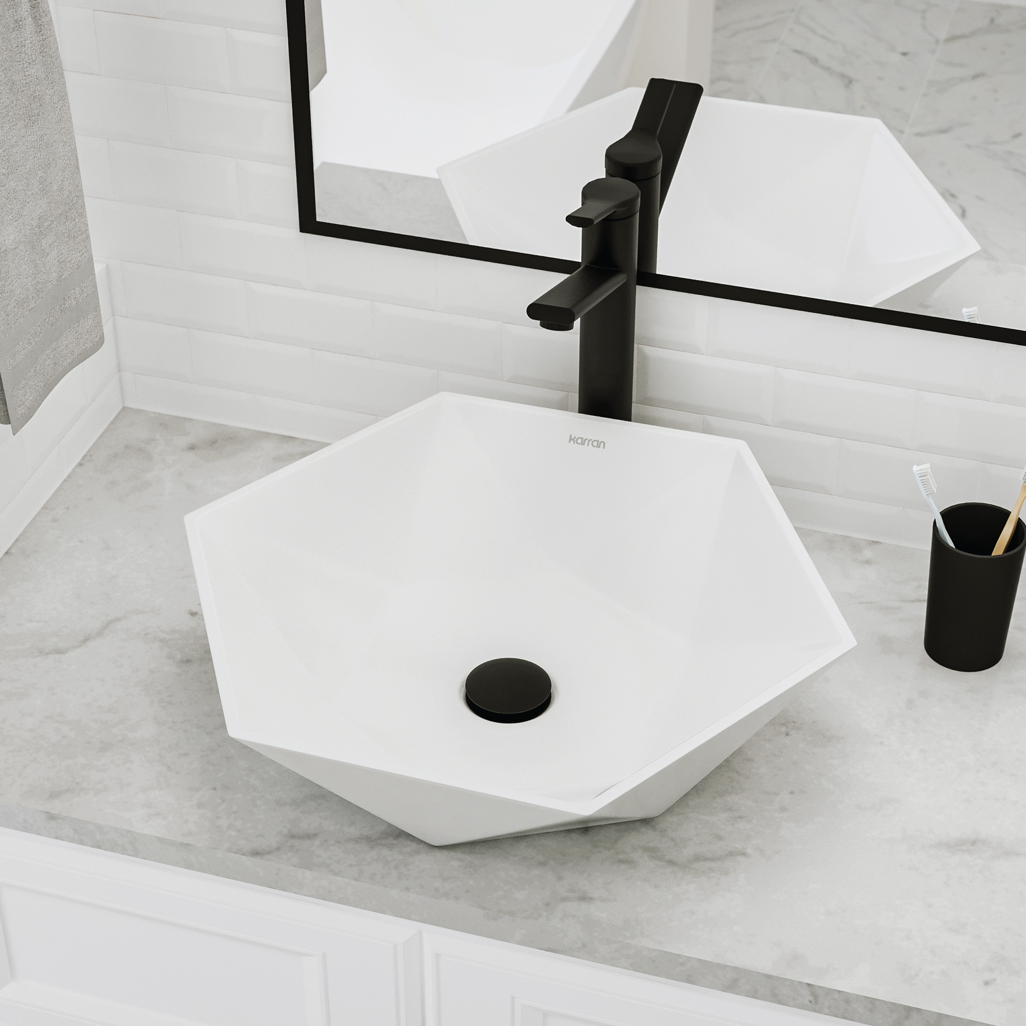 18" Vessel Vitreous China Bathroom Sink In White