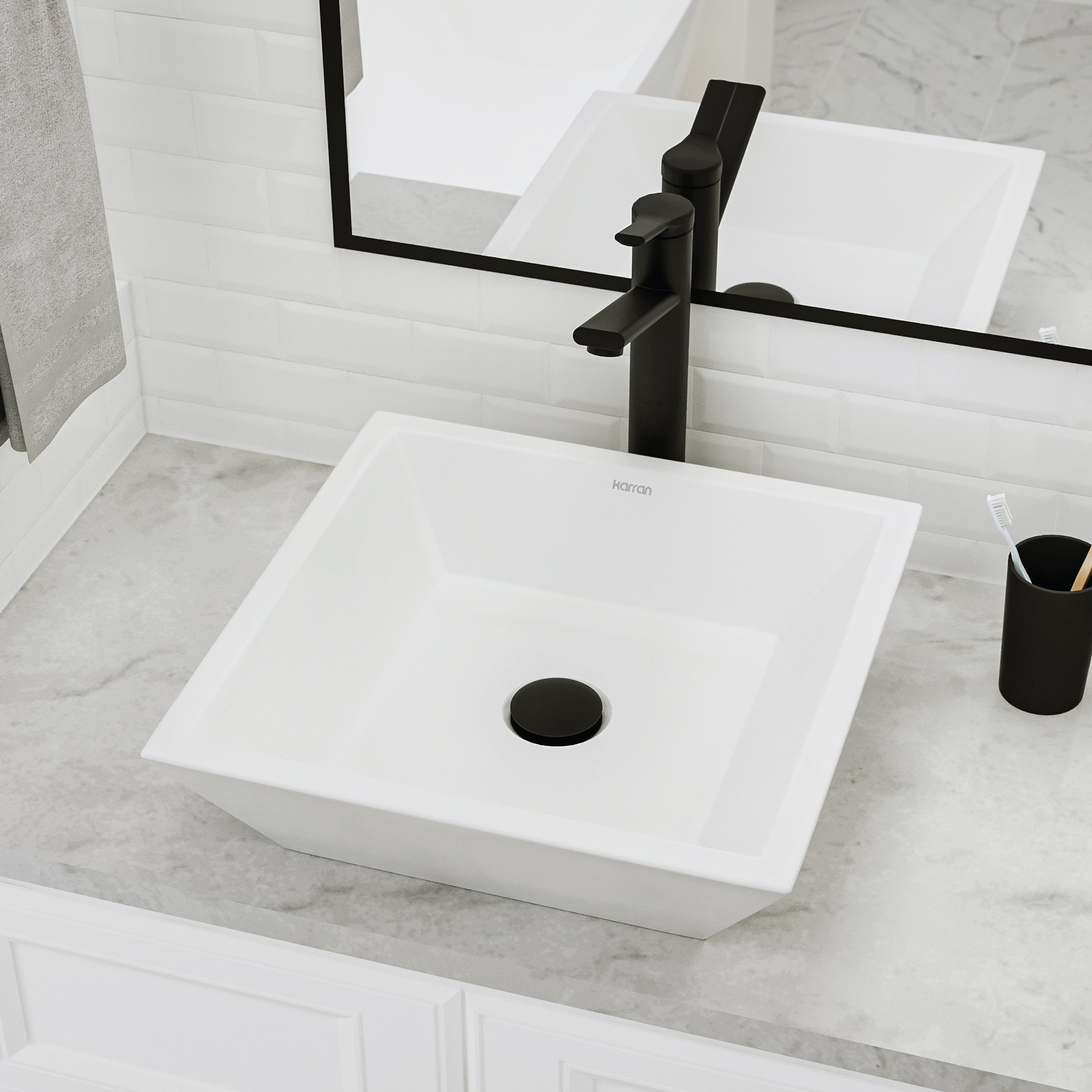 16" Vessel Vitreous China Bathroom Sink In White