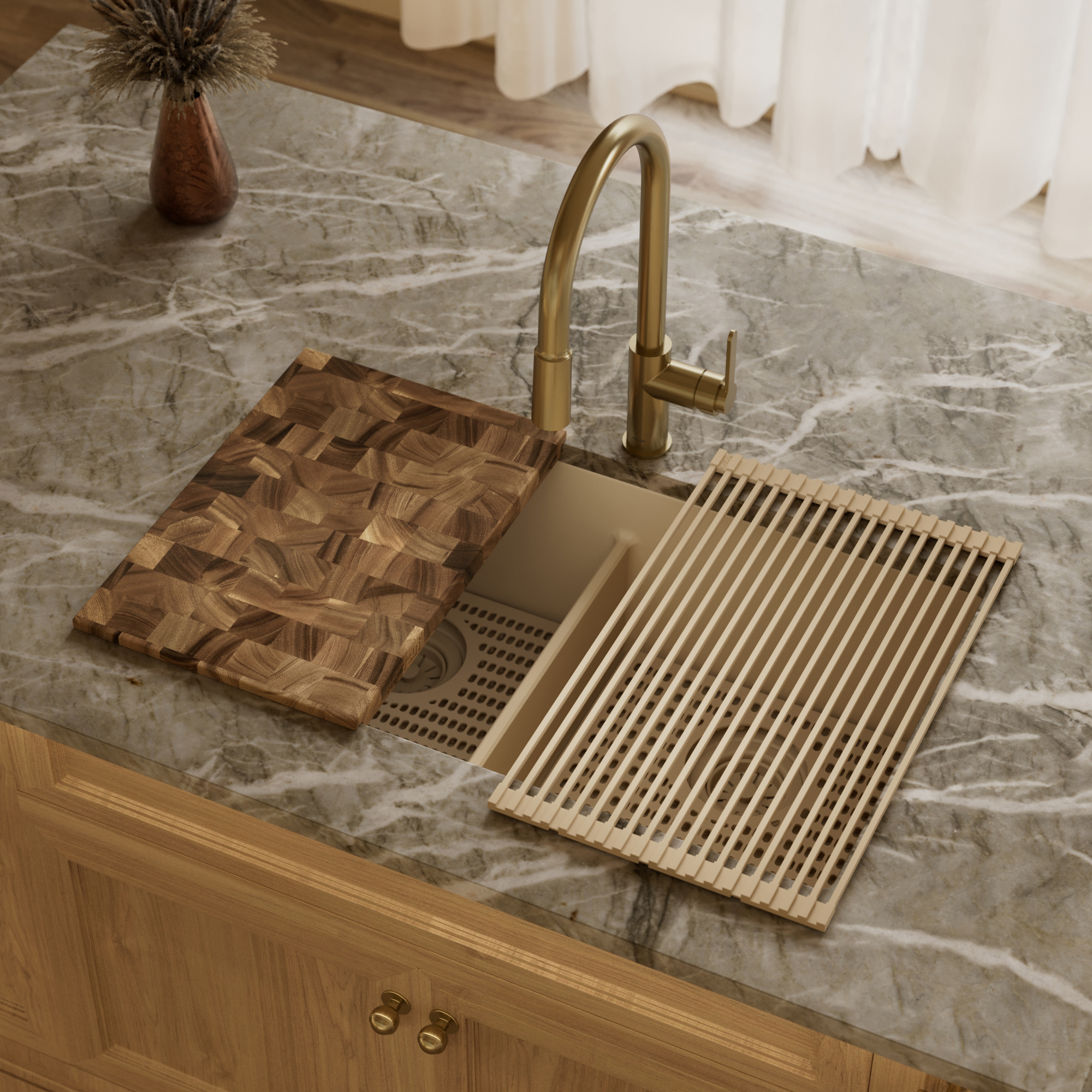 Bisque Suction Cup Drying Rack