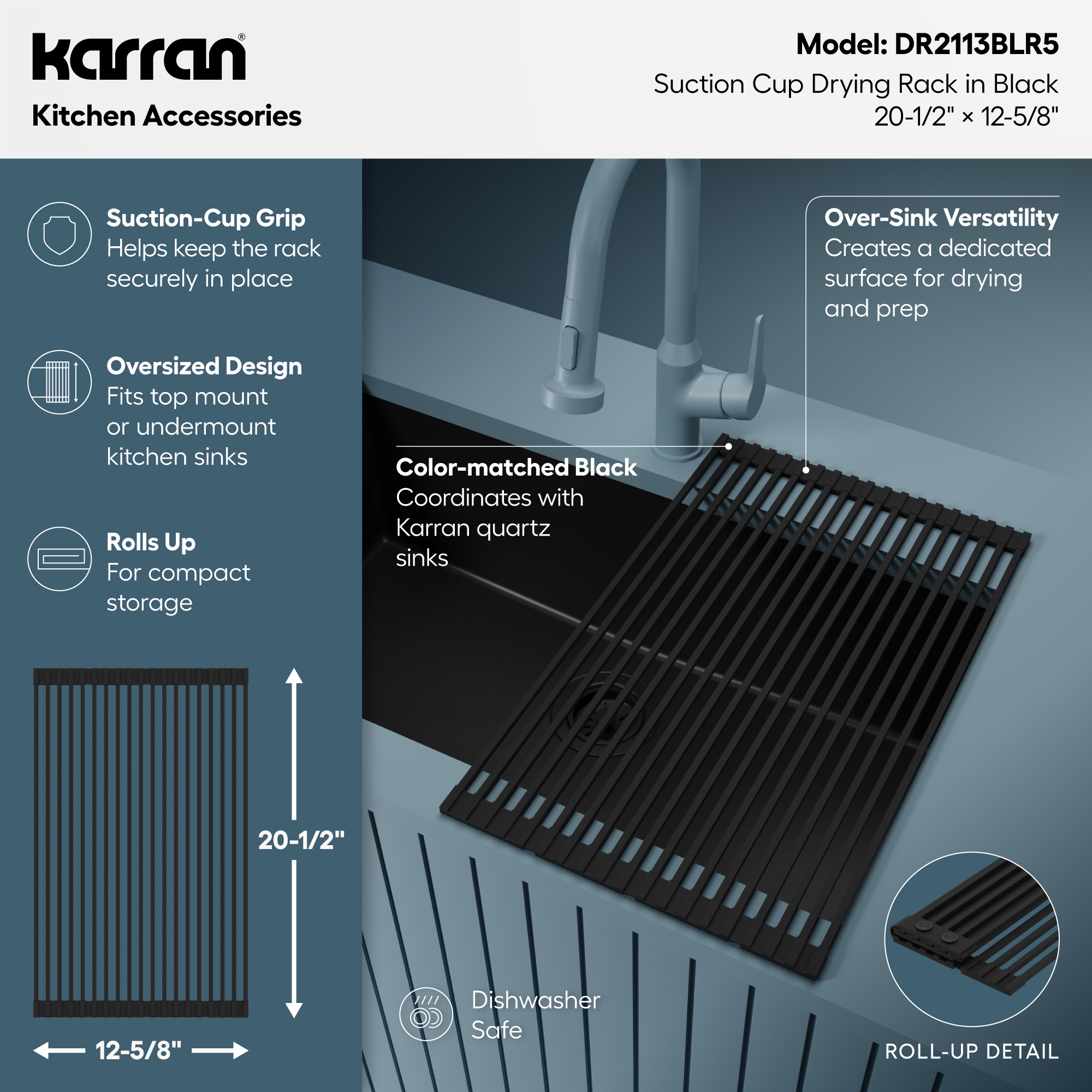 Black Suction Cup Drying Rack
