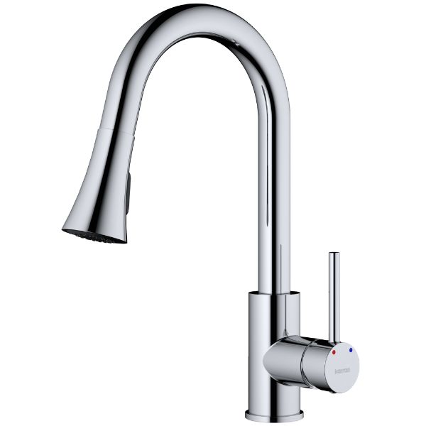Weybridge Single Hole Single Handle Pull-Down Sprayer Kitchen Faucet In Chrome