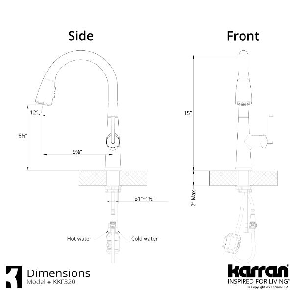 Kentland Single Hole Single Handle Pull-Down Sprayer Kitchen Faucet In Stainless Steel