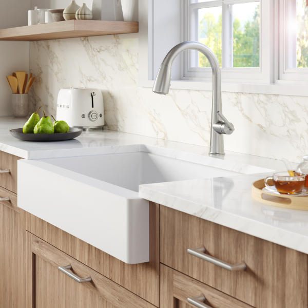 Kentland Single Hole Single Handle Pull-Down Sprayer Kitchen Faucet In Stainless Steel