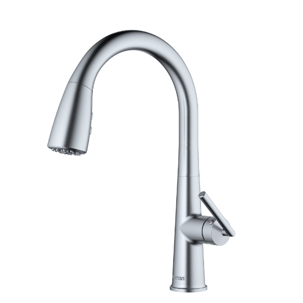 Kentland Single Hole Single Handle Pull-Down Sprayer Kitchen Faucet In Stainless Steel