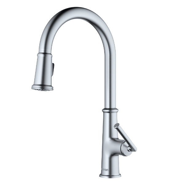 Elwood Single Hole Single Handle Pull-Down Sprayer Kitchen Faucet In Stainless Steel