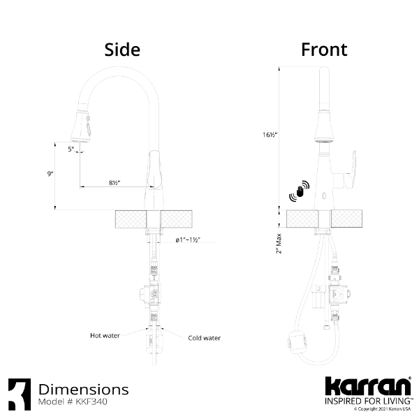 Kadoma Single Hole Single Handle Pull-Down Sprayer Sensor Kitchen Faucet In Gunmetal Grey