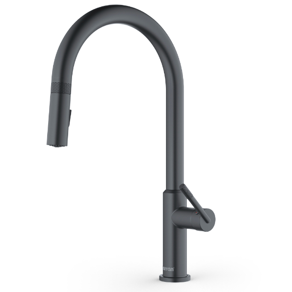 Lagrange Single Hole Single Handle Pull-Down Sprayer Kitchen Faucet In Gunmetal Grey