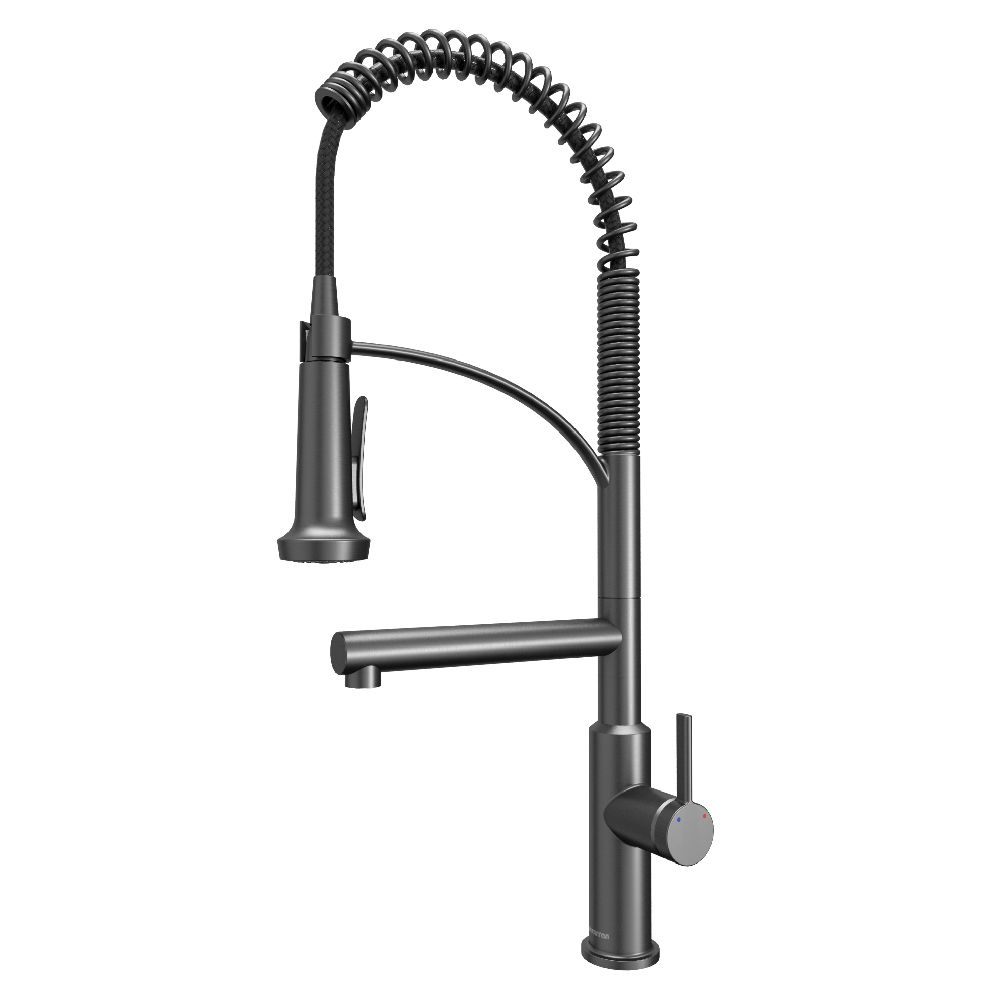Adlington Single Hole Single Handle Pull-Down Sprayer Kitchen Faucet In Gunmetal Grey