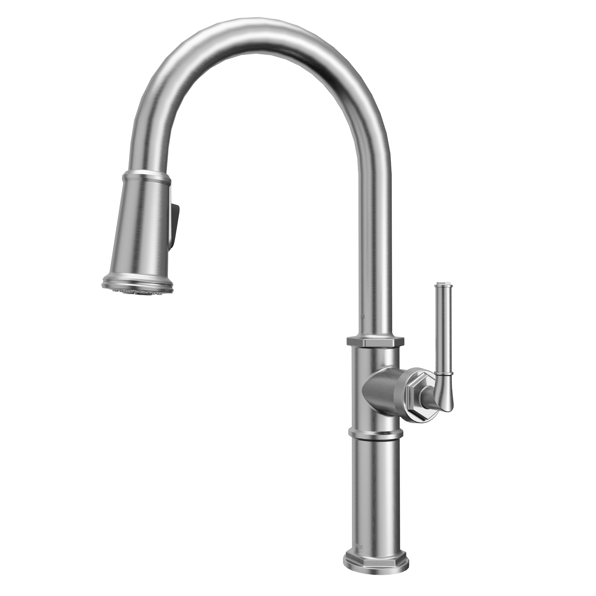 Brampton Single Hole Single Handle Pull-Down Sprayer Kitchen Faucet In Stainless Steel
