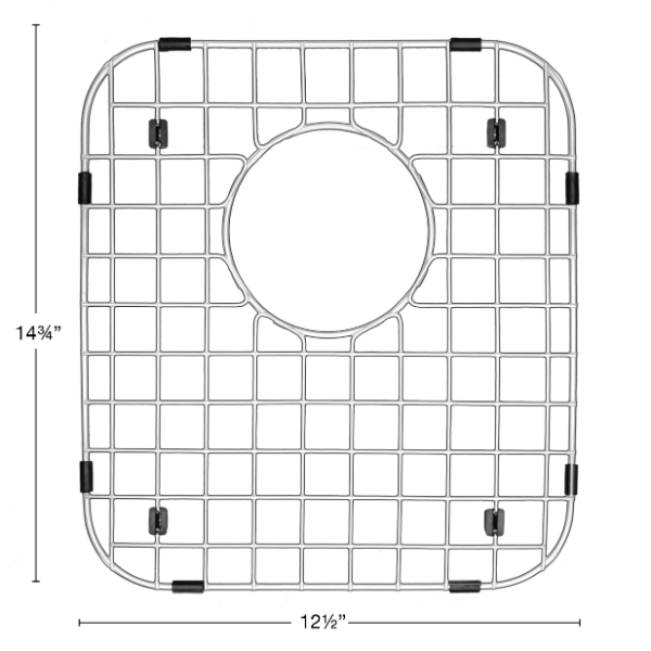 Stainless Steel Bottom Grid - Fits in Small Bowl of Karran Sinks - E-360R, Q-360R, U-6040