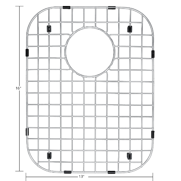 Stainless Steel Bottom Grid - Fits in Large Bowl of Karran Sinks - PU23, PU53
