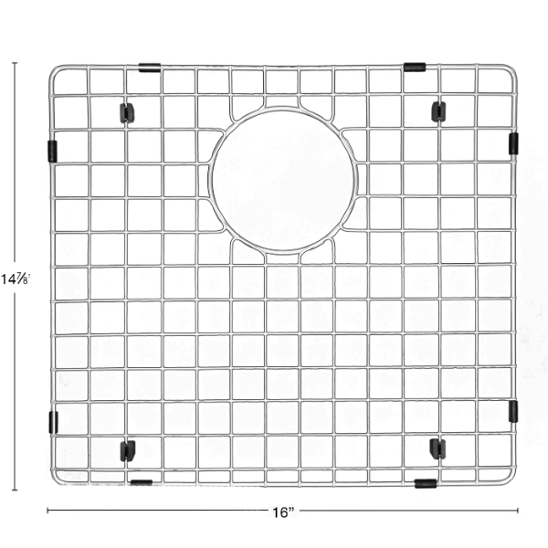 Stainless Steel Bottom Grid - Fits in Large Bowl of Karran Sinks - QA-760, QAR-760