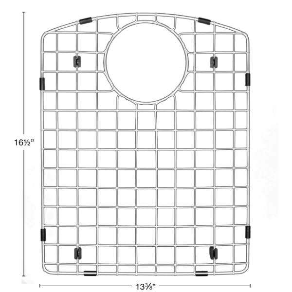 Stainless Steel Bottom Grid - Fits in Small Bowl of Karran Sinks - QT-610, QU-610