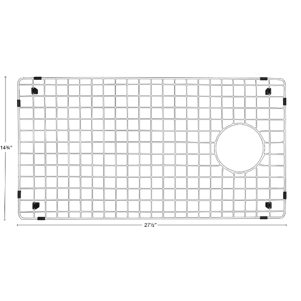 Stainless Steel Bottom Grid - Fits in Karran Sinks - QT-670, QU-670