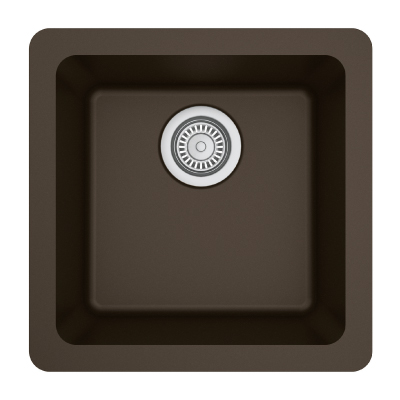 16-5/8" Seamless Undermount Quartz Composite Bar/Prep Sink In Brown