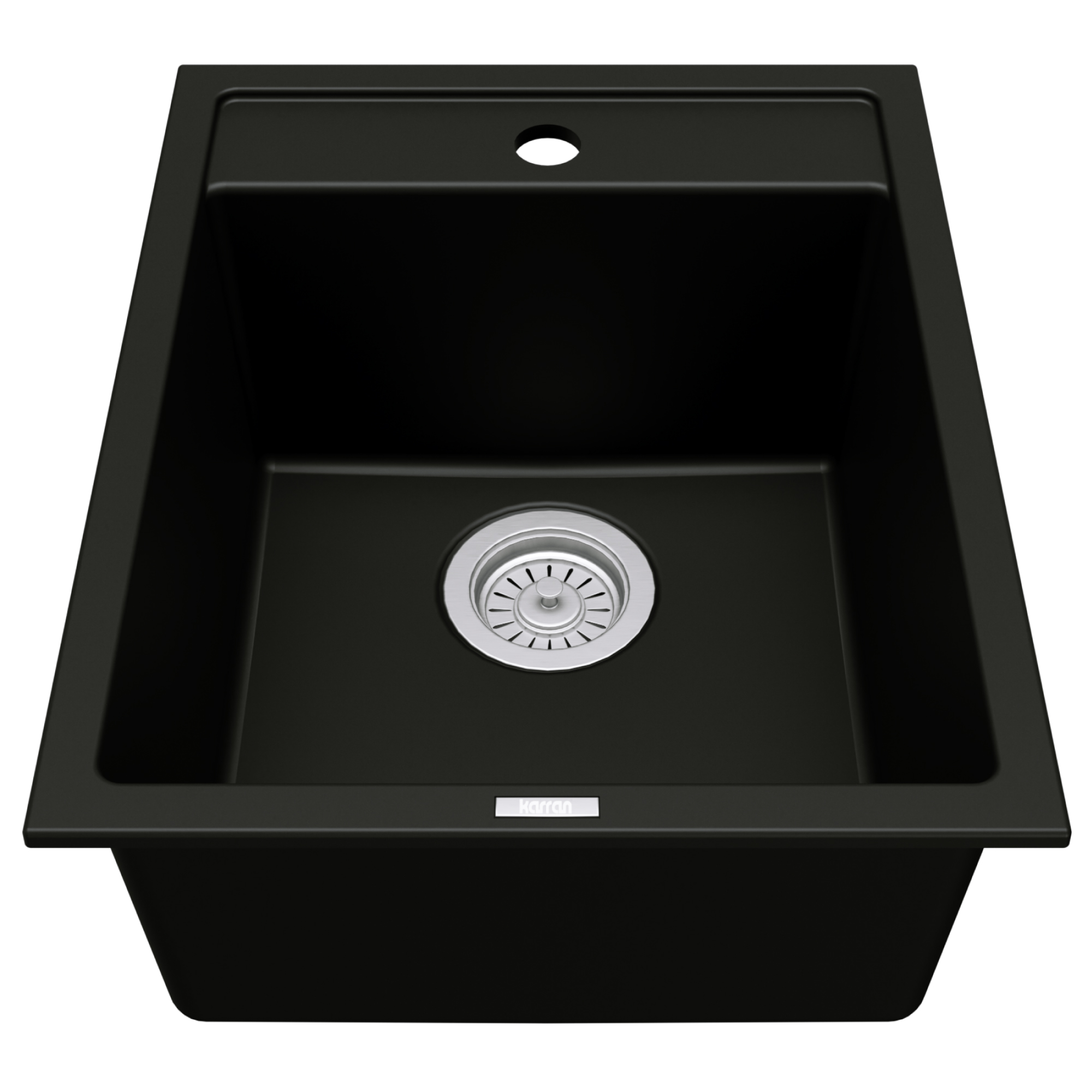 15-3/4" Top Mount Quartz Composite Bar/Prep Sink In Black