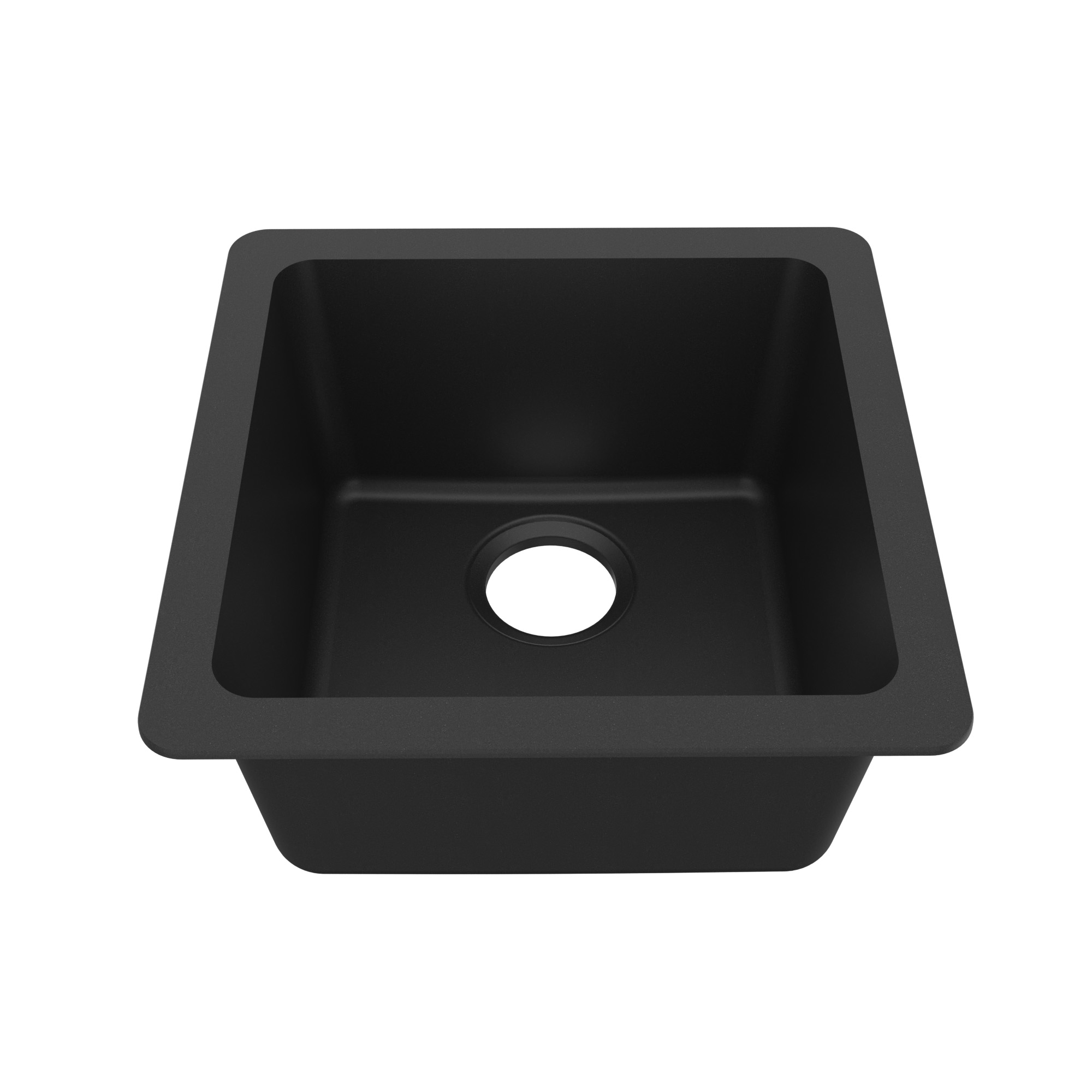 16-5/8" Undermount Quartz Composite Bar/Prep Sink In Black