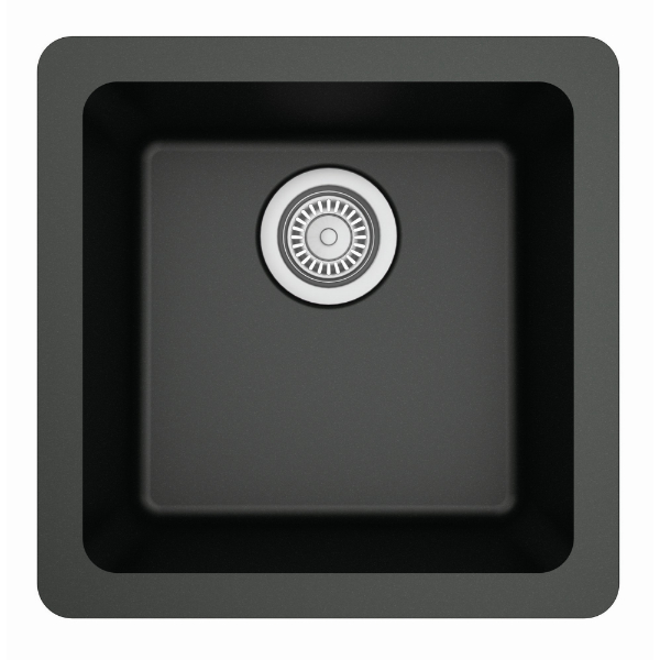 16-5/8" Undermount Quartz Composite Bar/Prep Sink In Black