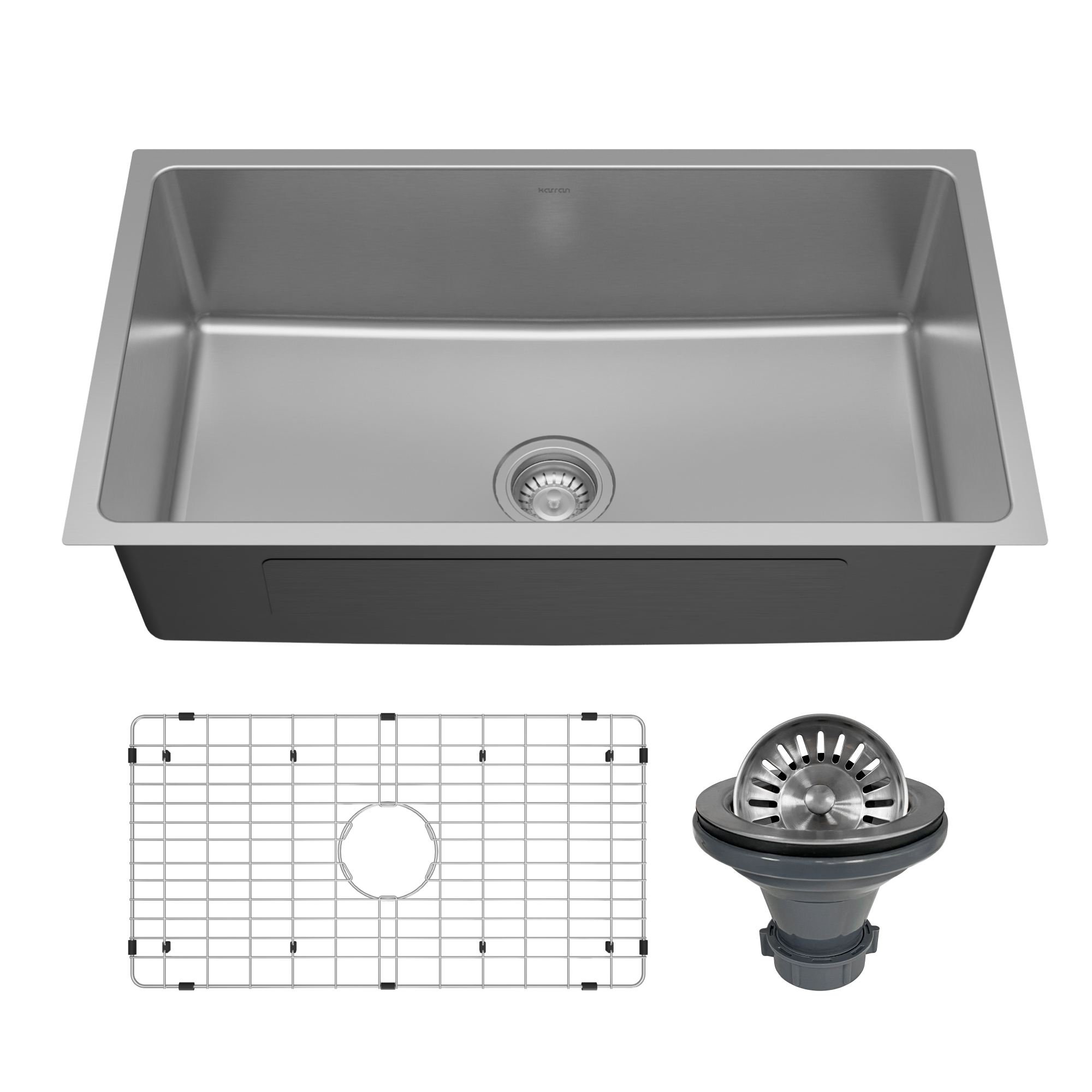 Lansen 32" Undermount 18 Gauge Single Bowl Stainless Steel Sink with Accessories