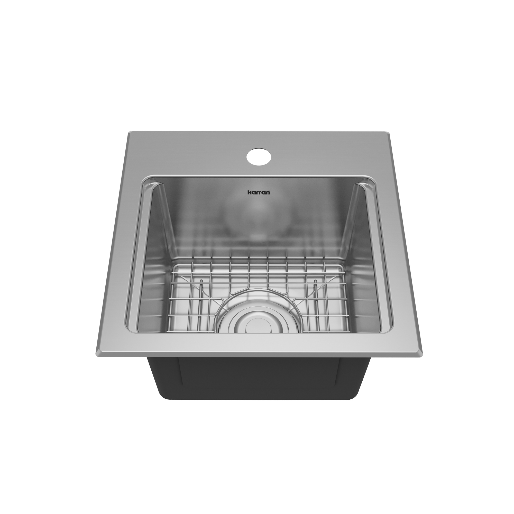 Elite  15" Top Mount 18 Gauge Single Bowl Stainless Steel Bar Kitchen Sink