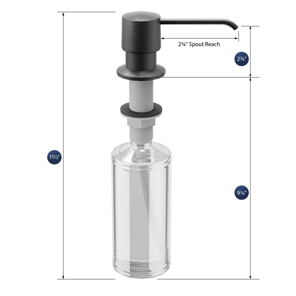 Soap/Lotion Dispenser In Gunmetal Grey