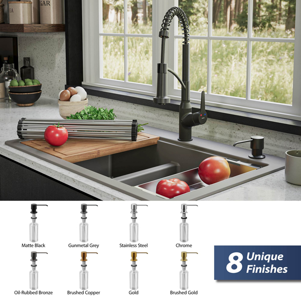 Soap/Lotion Dispenser In Gunmetal Grey