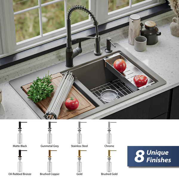Soap/Lotion Dispenser In Gunmetal Grey