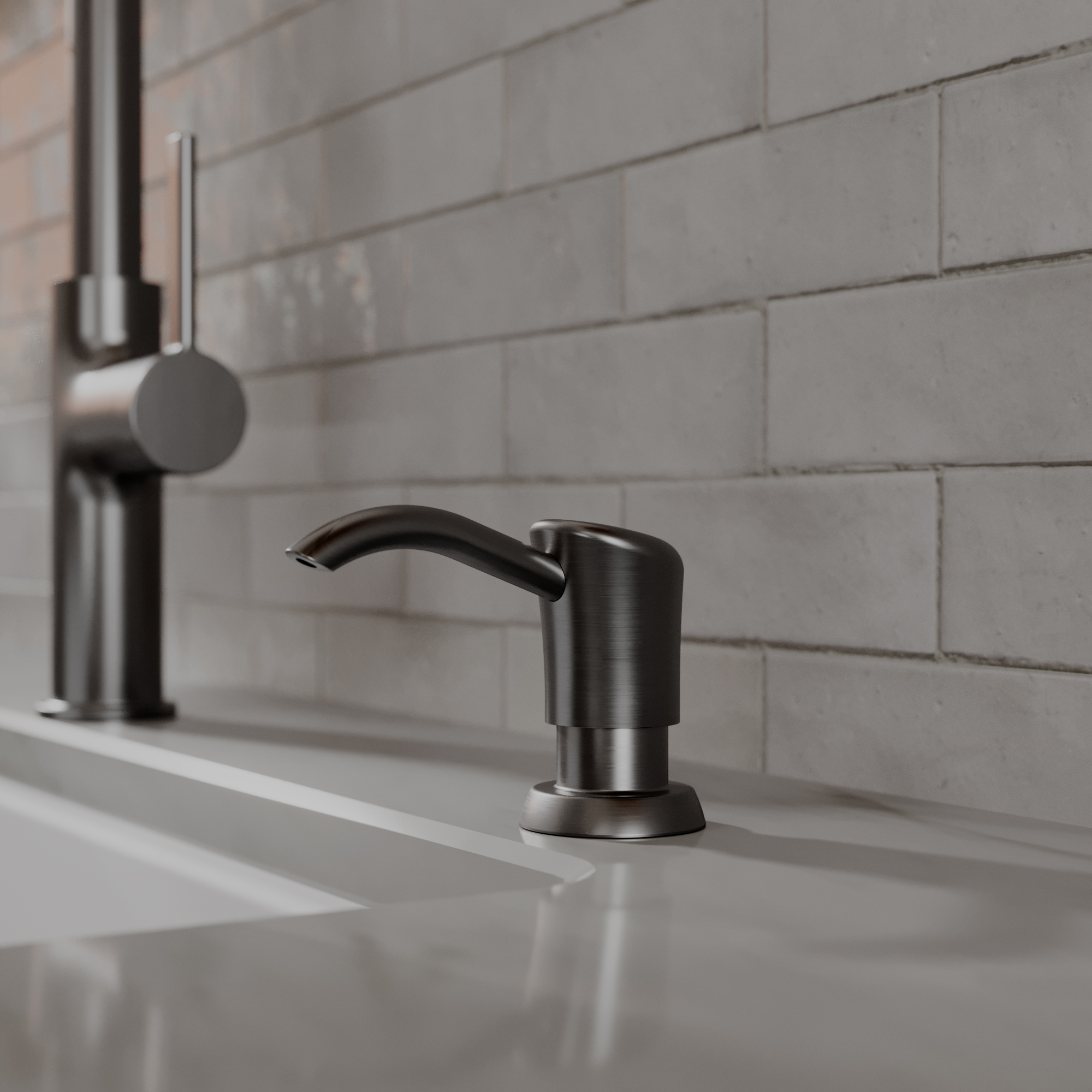Karran SD45 Soap Dispenser In Spot-Free Gunmetal Grey