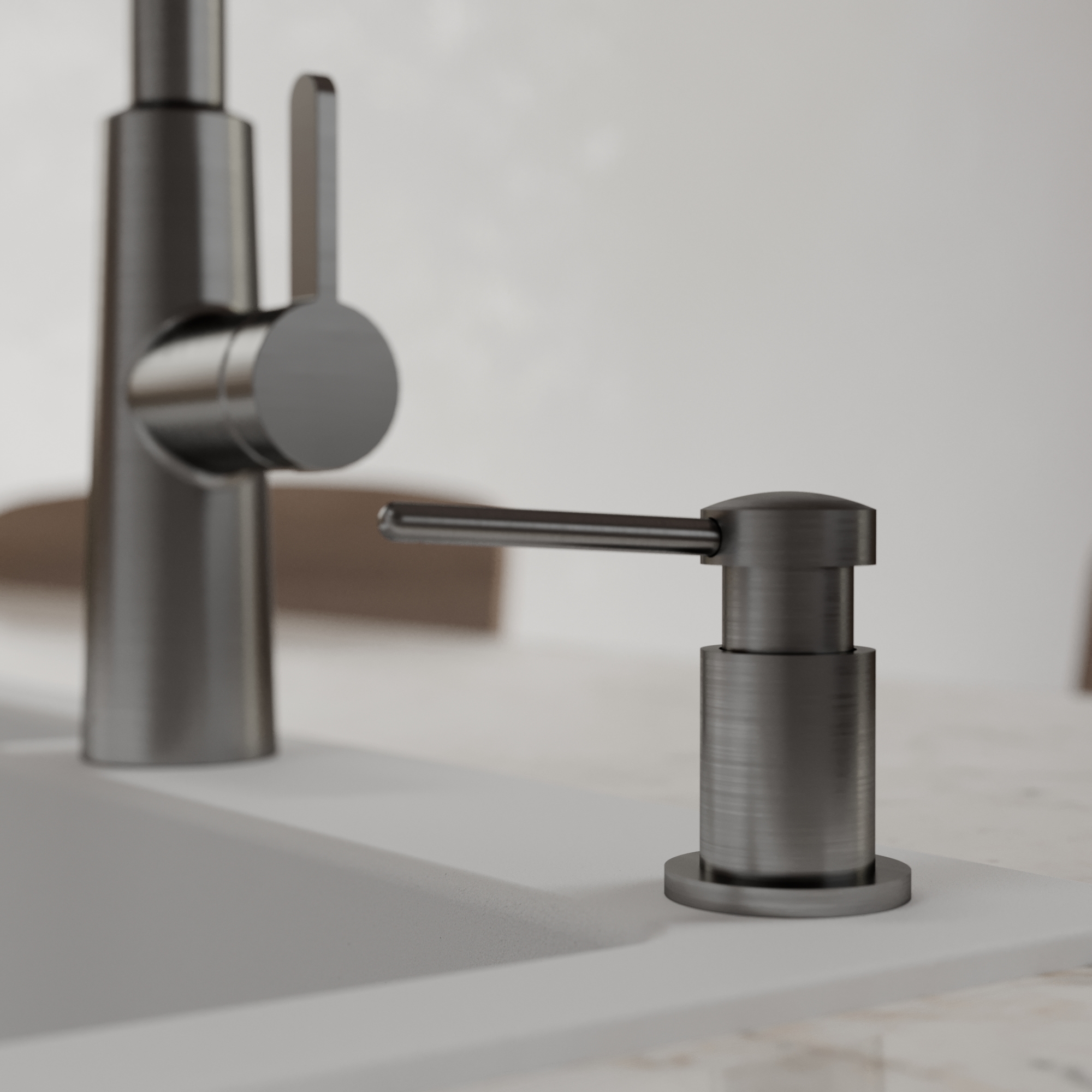 Karran SD55 Soap Dispenser In Spot-Free Gunmetal Grey