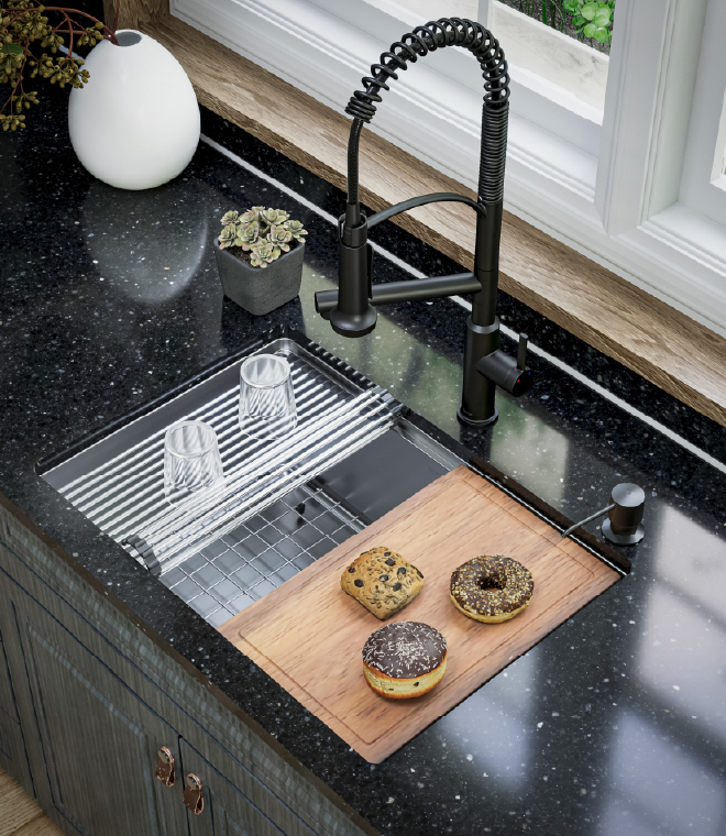 Karran Adlington Dual Spout Commercial-Style Kitchen Faucet