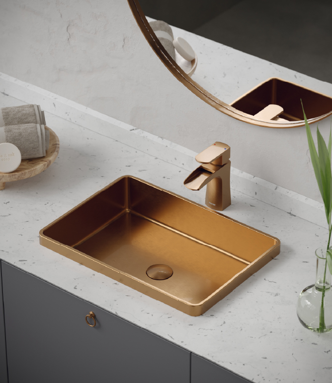 Karran Cinox Stainless Steel Top Mount Bathroom Sink