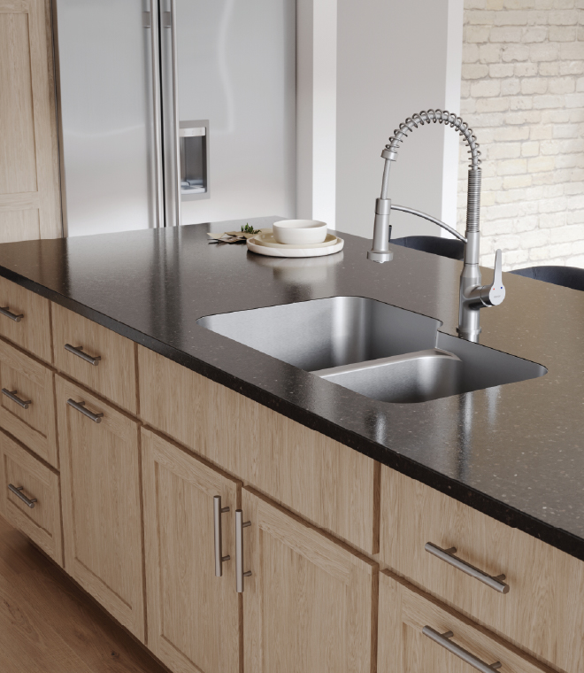 Karran Edge Stainless Steel Seamless Undermount Kitchen Sink